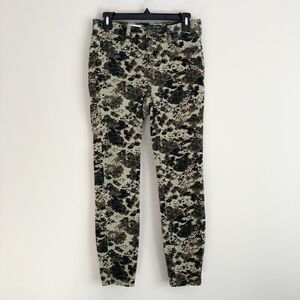 PILCRO Anthropologie Womens Sz 28 Camo High Rise Button Fly Skinny Corduroy Pant